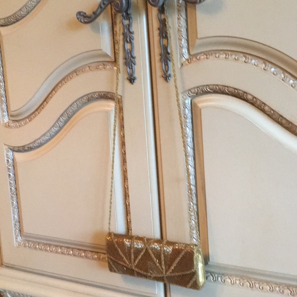 Gold beaded evening bag - Picture 1 of 1